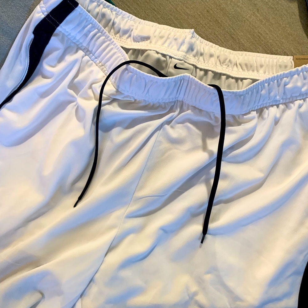 Nike white black and grey athletic gym shorts XXL